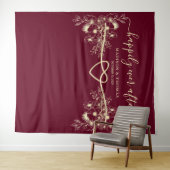 の背景の後に幸結婚福に タペストリー (インサイチュ(横))