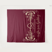 の背景の後に幸結婚福に タペストリー (正面(横))