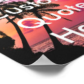 の背景カスタムを含むビーチ引用文をここに追加 ポスター (角)