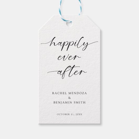 の脚本を受け結婚て楽しミニマルくエレガント ギフトタグ (正面)