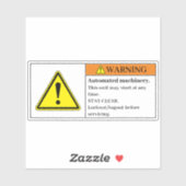 の自動警告機械ラベル シール (シート)