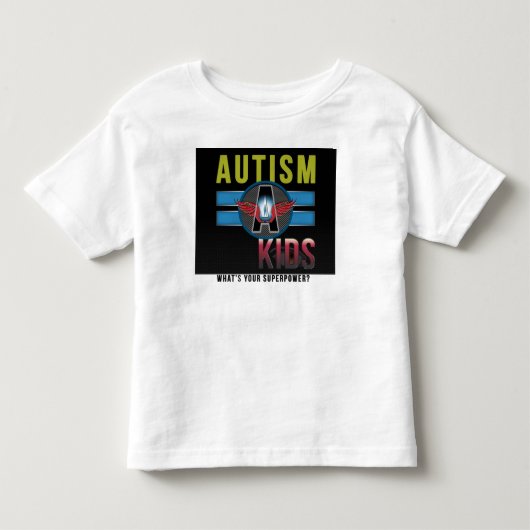 `の自閉症子供の」幼児のTシャツ、Superpower* トドラーTシャツ (正面)