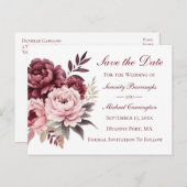 の航海のいかりネイビ結婚ー・ブルー日付を保存 ポストカード (正面/裏面)