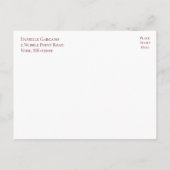 の航海のいかりネイビ結婚ー・ブルー日付を保存 ポストカード (裏面)