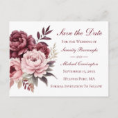 の航海のいかりネイビ結婚ー・ブルー日付を保存 ポストカード (正面)