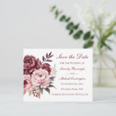 の航海のいかりネイビ結婚ー・ブルー日付を保存 ポストカード (スタンド正面)