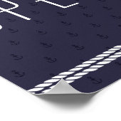 の航海のオ結婚ープンバーサイン(青いいかり) ポスター (角)