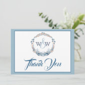 の航海のフローラいかりネイビー・ブルーとピンク サンキューカード (スタンド正面)