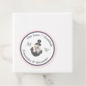 の航海のフローラいかりネイビー・ブルーとピンク フェイバータグ (インサイチュ)