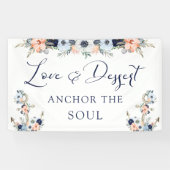 の航海のフローラ結婚いかりテーブル記号 横断幕 (横)