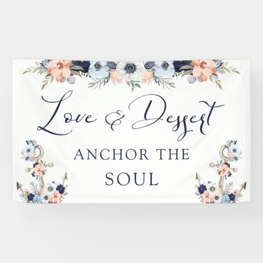 の航海のフローラ結婚いかりテーブル記号 横断幕 (横)