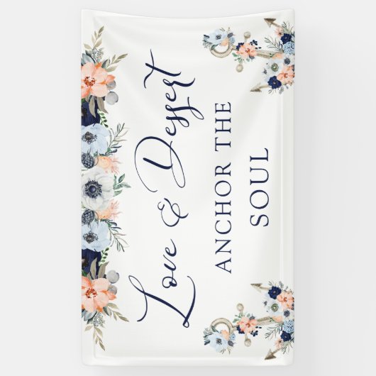 の航海のフローラ結婚いかりテーブル記号 横断幕 (縦)