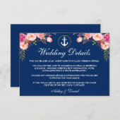 の航海のフローラ結婚ブルー詳細挿入カード エンクロージャーカード (正面/裏面)