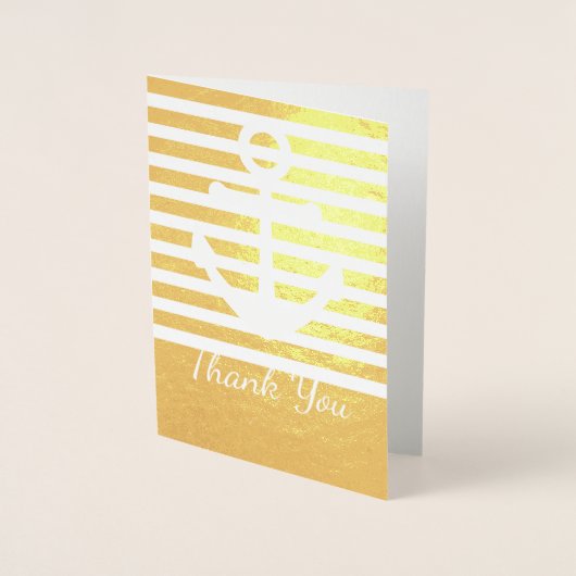 の航海の写結婚真または誕生日サンキューカード 箔カード (正面)