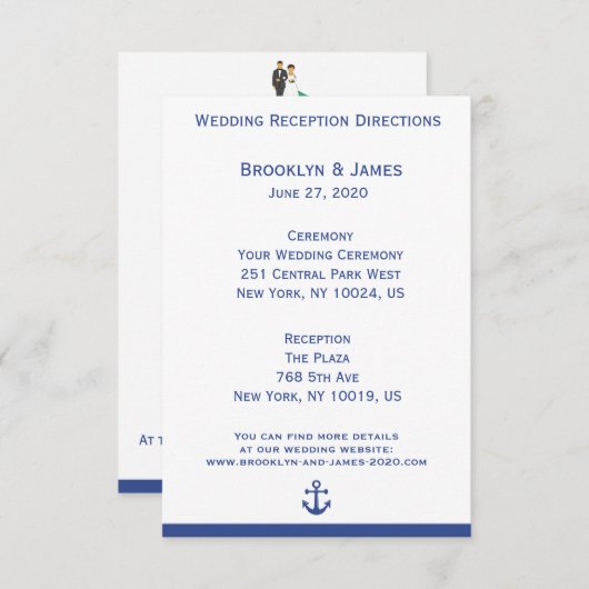 の航海の地図と方向 エンクロージャーカード (正面/裏面)