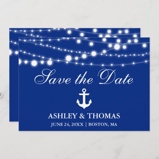 の航海の結婚いかりライト日付を保存 セーブザデート (正面/裏面)