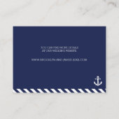 の航海の結婚宿泊カーストライプド エンクロージャーカード (裏面)