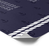 の航海の結婚座席一覧の青いいかり ポスター (角)