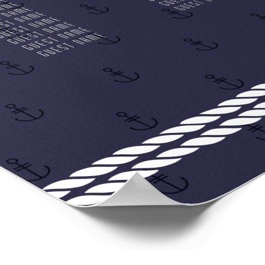 の航海の結婚座席一覧の青いいかり ポスター (角)