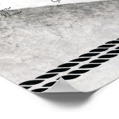 の航海の結婚座席表18x24灰色の白 ポスター (角)