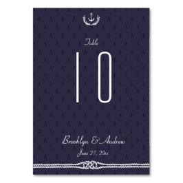 の航海の表結婚番号(青いいかり) テーブルナンバー