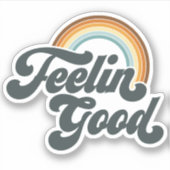 の良感じい虹のヴィンテージカットのビニールのシール シール (正面)