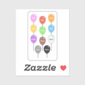 の色学吹き出しシール シール (シート)