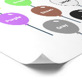 の色学吹き気球ポスター ポスター (角)