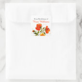 ~の色彩の鮮やか図書室からのフローラ蔵書票 スクエアシール (バッグ)