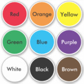 の色教えビニールシール シール (正面)