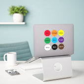 の色教えビニールシール シール (デスク上のノートパソコン)