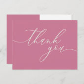 の色結婚きれいな写真ピンククリームありがとう ポストカード (正面/裏面)