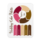 の色結婚パレット・カード（16進の色コード付き） マグネット (縦)