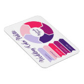 の色結婚パレット・カード（16進の色コード付き） マグネット (右側)