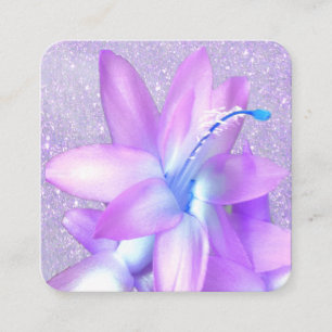 *~*の花のエレガントなグリッターのプロフェッショナル スクエア名刺