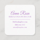 *~*の花のエレガントなグリッターのプロフェッショナル スクエア名刺 (裏面)