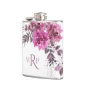 *~*の花のハートのマゼンタのアジサイのシックな人気がある フラスク (左)