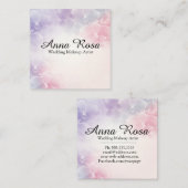 *~*の花のマクロ写真のエレガントなピンクのラベンダー スクエア名刺 (正面/裏面)