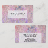 *~*の花のヴィンテージのビクトリアンでモダンなグランジ 名刺 (正面/裏面)