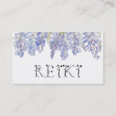 *~*の花の藤の花の水彩画の霊気 名刺 (正面)