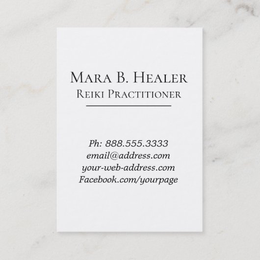 *~*の花の霊気の記号の霊気のマスターの従業者 名刺 (裏面)