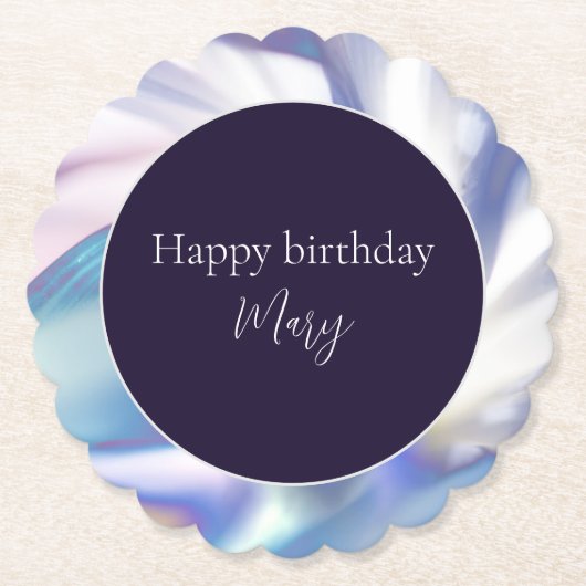 の花びら吹カスタマイズ可能な紙コースター ペーパーコースター (正面)