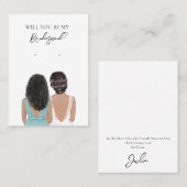 の花嫁結婚の花嫁のイヤリングディスプレイカード 名刺 (正面/裏面)