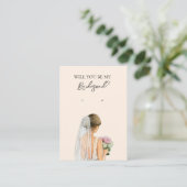 の花嫁結婚の花嫁のイヤリングディスプレイカード 名刺 (スタンド正面)