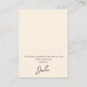 の花嫁結婚の花嫁のイヤリングディスプレイカード 名刺 (裏面)