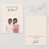 の花嫁結婚の花嫁のイヤリングディスプレイカード 名刺 (正面/裏面)