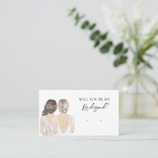 の花嫁結婚の花嫁のイヤリングディスプレイカード 名刺 (スタンド正面)