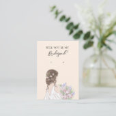 の花嫁結婚の花嫁のイヤリングディスプレイカード 名刺 (スタンド正面)