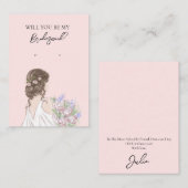 の花嫁結婚の花嫁のイヤリングディスプレイカード 名刺 (正面/裏面)