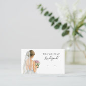 の花嫁結婚の花嫁のイヤリングディスプレイカード 名刺 (スタンド正面)